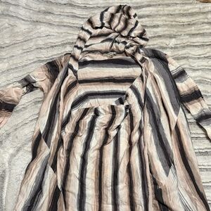 Haute hippie nude unique Striped Hooded Top M